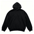 Black Oversized Fleece Pullover Hoodie