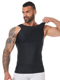 Black Sleeveless Compression Tank for Men