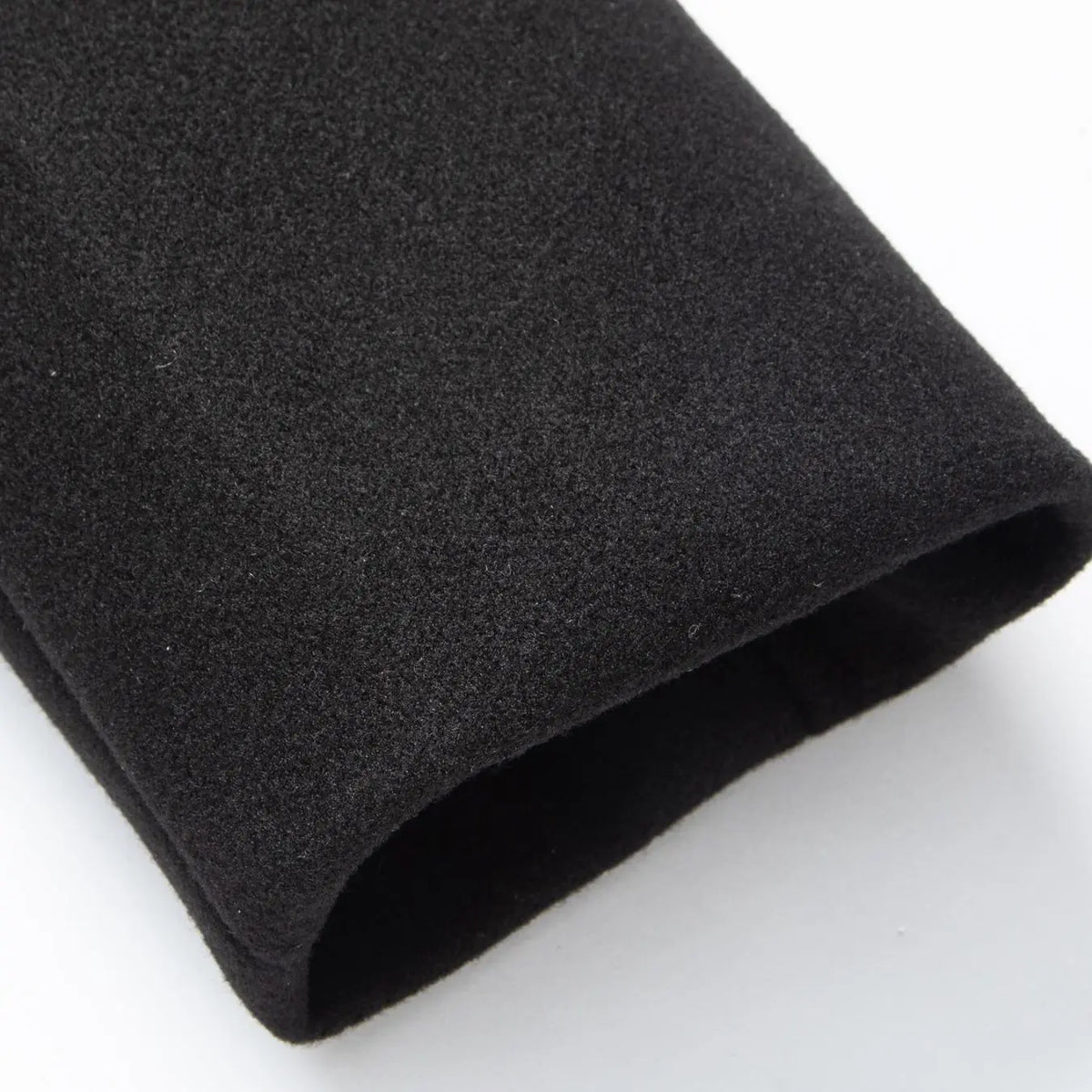 Black Stand Collar Long Button-Front Overcoat