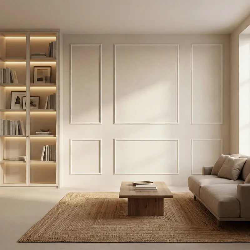 White Rectangular Wall Panel Moulding Frame Set