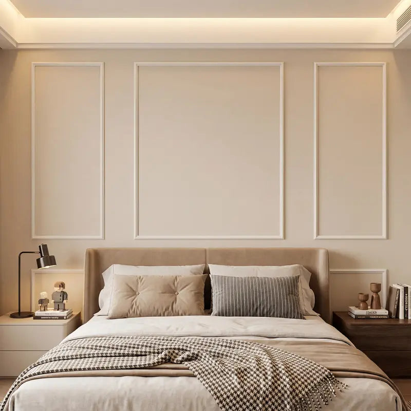 White Rectangular Wall Panel Moulding Frame Set