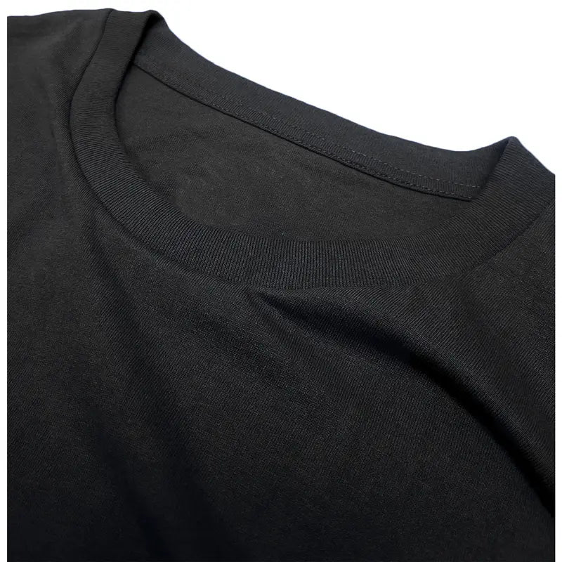 Black Heavyweight Cotton Crew Neck T-Shirt