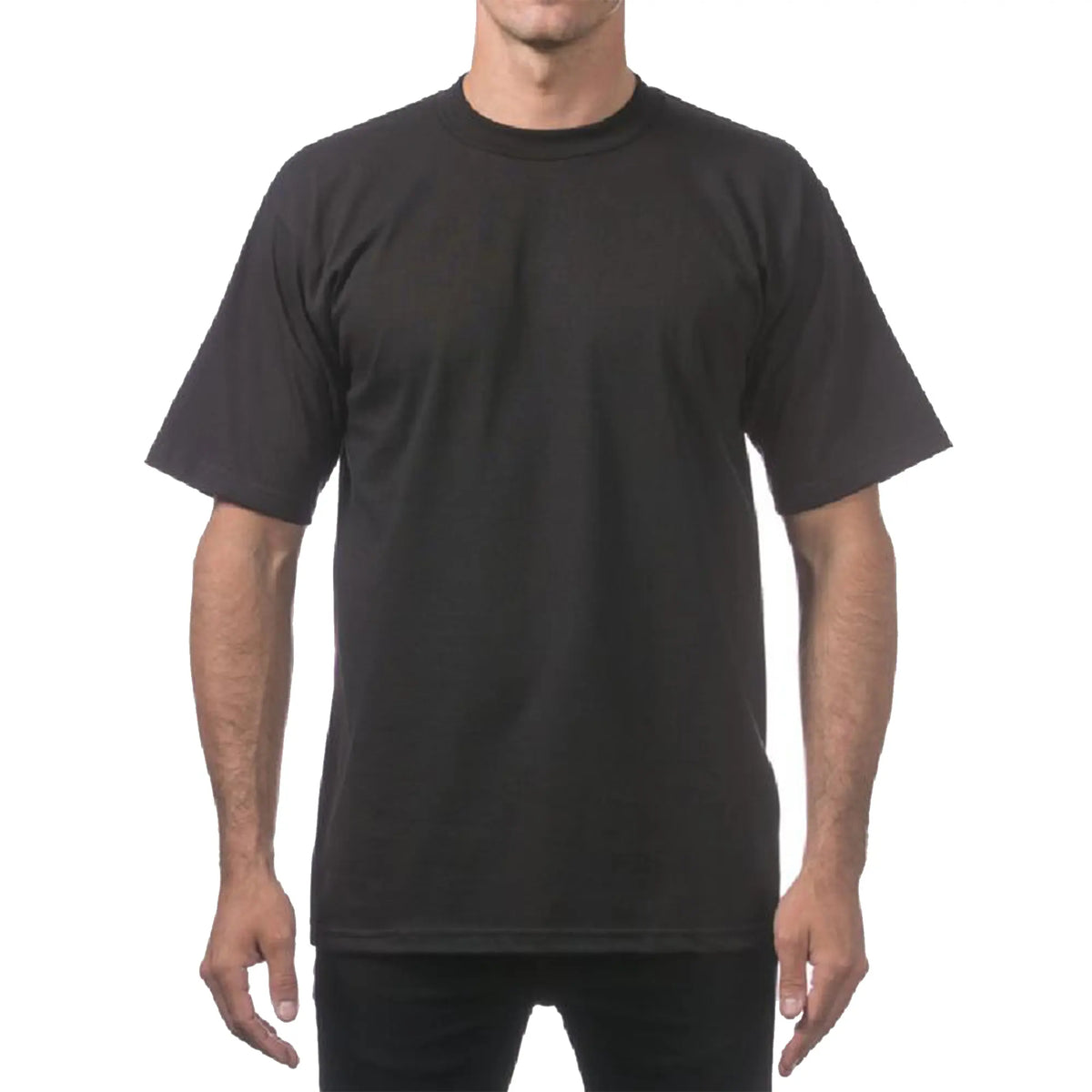 Black Heavyweight Cotton Crew Neck T-Shirt