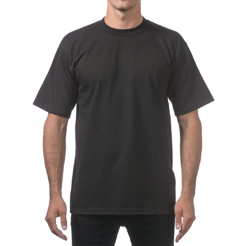 Black Heavyweight Cotton Crew Neck T-Shirt