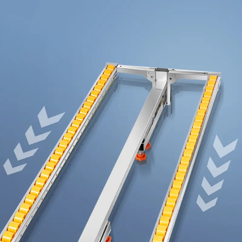 Adjustable Steel Roller Stand With Yellow Wheels