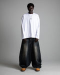 Oversized White Long Sleeve Crewneck Tee