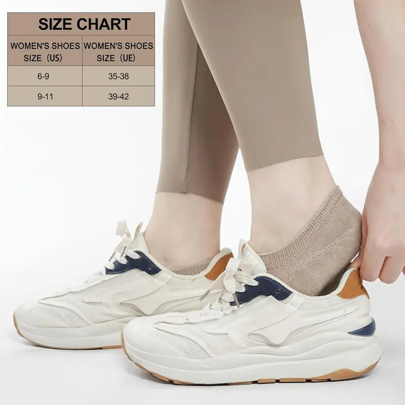 Cushioned No-Show Socks In Neutral Tones