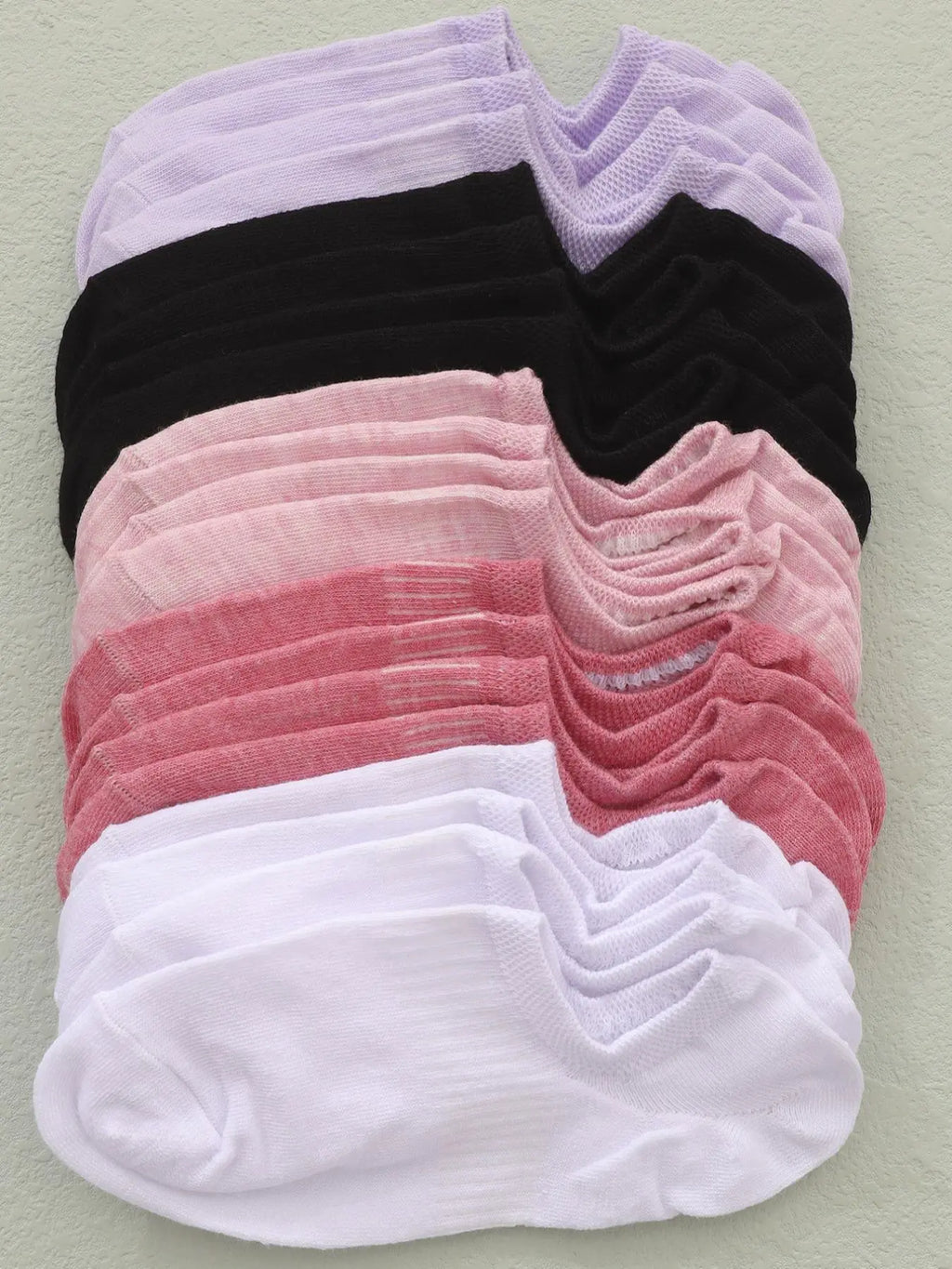 Low-Cut No-Show Ankle Socks in Mixed Colors
