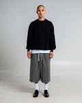 Black and White Gingham Drawstring Shorts, Knee Length