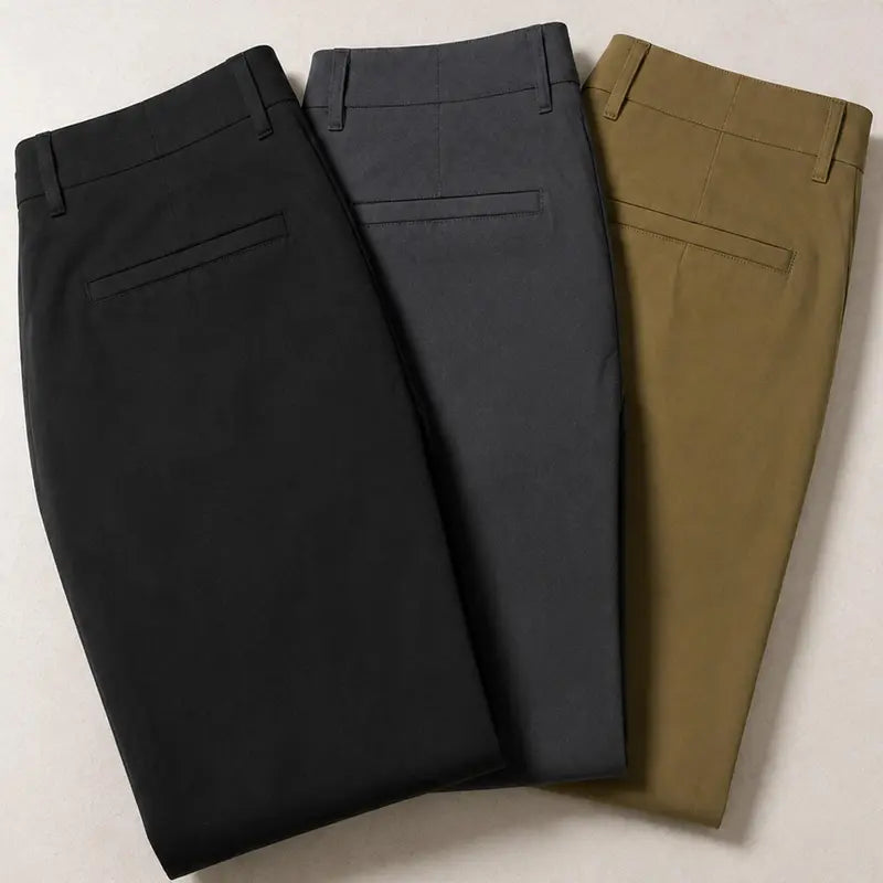 Slim Fit Chino Pants in Black and Grey