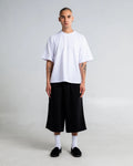 Black Drawstring Knee-Length Baggy Shorts