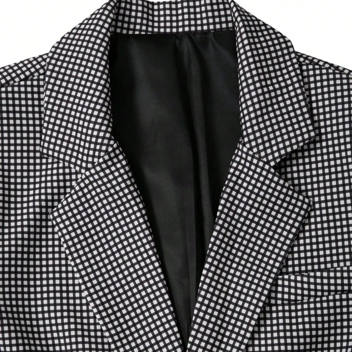 Houndstooth Short Sleeve Blazer and Shorts Set