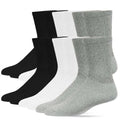 Cushioned Crew Socks in Black, White and Grey